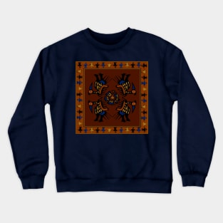 Peruvian Inca Pajaros - Rust Navy Crewneck Sweatshirt